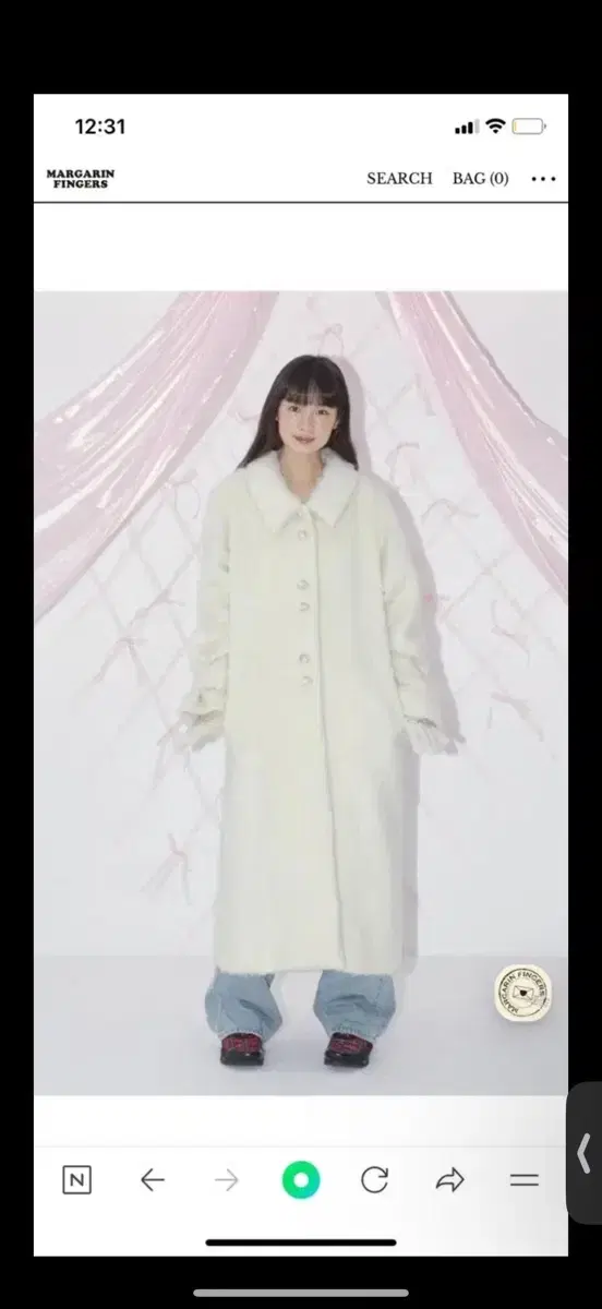 마가린핑거스 hairy wool long coat